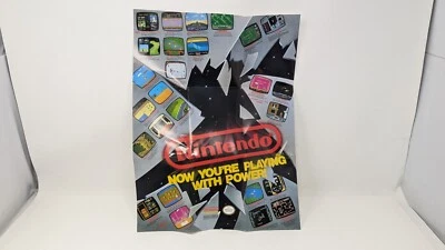 Nintendo Now You're Playing With Power Poster 1989 Vintage Foto 1 de 2