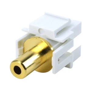 Construct Pro™ 3.5mm Stereo Pass-Through Insert Connector (White) - Picture 1 of 5