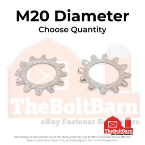 Arandelas externas de bloqueo de dientes de acero inoxidable M20 A2-70 (elige la cantidad) - Imagen 1 de 7