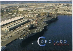 Postcard Coronado CA Aircraft Carriers North Island Naval Station 4 1/2"x 6 1/2" - Picture 1 of 2