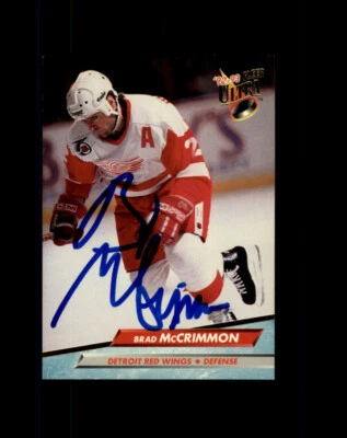 Brad McCrimmon Signed 1992-93 Fleer Ultra #52 Red Wings IPA In Person Autograph - Image 1 of 2