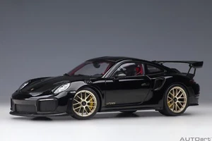 Paquete 1/18 Porsche 911 (991.2) GT2 RS Weissach modelo de coche negro Autoart 78186 - Imagen 1 de 8