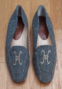 COLE HAAN COLLECTION D18325 WOMEN'S 2-TONE HERRINGBONE TWEED LOAFERS SIZE 8 B - Picture 1 of 14