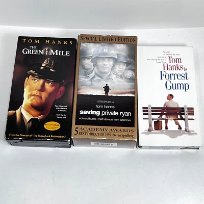 Tom Hanks VHS Lot  Set, Saving Private Ryan The Green Mile Forest Gump - Image 1 of 4