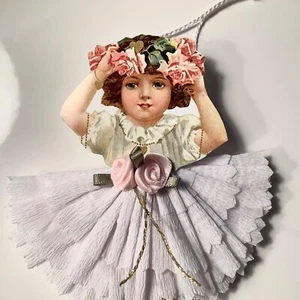 Papierpuppe Vintage Weihnachten Valentinstag Feder Baum Ornamente Geschenk Etiketten Artikel# 53 - Bild 1 von 6