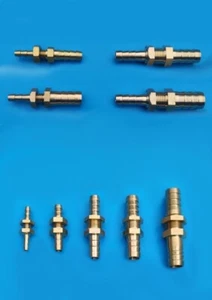 UK Hose Tail Bulkhead Connector in Brass For Fuel Air Water Full Range - Picture 1 of 19