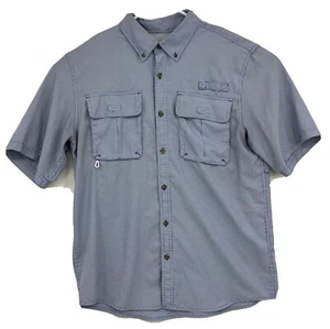 Cabela's Mens Blue Check Vented Button up Fishing Outdoor Hiking Shirt M - Picture 1 of 6