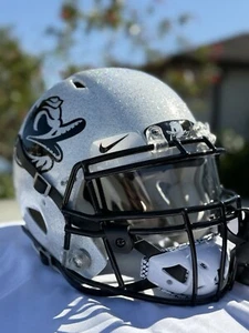 OREGON DUCKS GLITTER COMBAT DUCK 2015 CUSTOM RIDDELL SPEED FOOTBALL HELMET - Picture 1 of 23