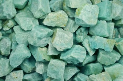 2 lbs Amazonite Rough Stones - Natural Crystal Mineral Rock Tumbling (Mada) - Image 1 of 4