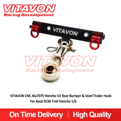 Vitavon HONCHO V2 Rear Bumper & Steel Trailer Hook For Axial SCX6 Trail Honcho - Image 1 of 2
