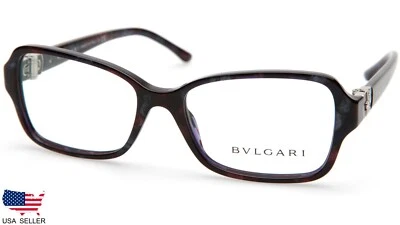 NEW BVLGARI 4083-B 5302 Violet Gold Marble EYEGLASSES 52-16-130mm Italy - Image 1 of 4
