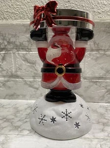 BATH & BODY WORKS WASSERKUGEL WEIHNACHTSMANN SOCKEL 3-DOCHT KERZENHALTER. NEU - Bild 1 von 15