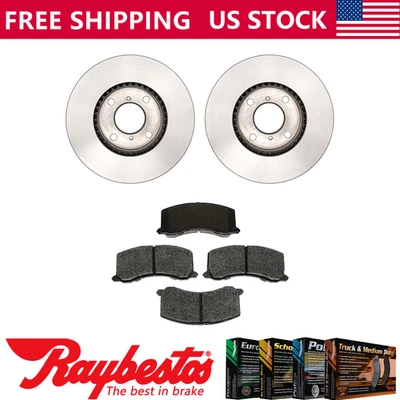 Kit de rotores de freno delanteros + pastillas de cerámica y herrajes para Suzuki Esteem 1999-2002 Foto 1 de 4