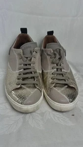 Tenis para mujer Esse ut Esse beige/gris/piel de serpiente de cuero talla EU 41 - US 11 - Imagen 1 de 11
