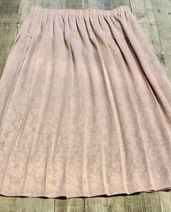 Vintage KORET Rosa Rose Damast Plissee Midi Rock 14 Pull On 80’s Top! - Bild 1 von 8