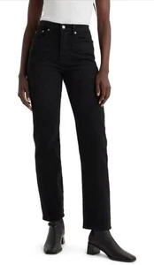 Pantalones de mezclilla rectos para mujer Levi's Wedgie negros talla 28 - Imagen 1 de 4