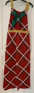 Eyeshadow Size M Overalls Christmas Themed W/Gold Glitter Straps & Waistband Bow - Picture 1 of 10
