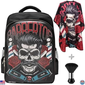 Mochila de peluquero profesional con cortapelos, capa y cepillo - Bolsa de viaje impermeable - Imagen 1 de 6