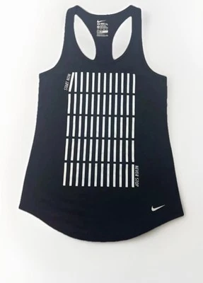 Camiseta Nike XS Damas X Pequeña Dri Fit Camiseta Atlética Entrenamiento Negra Gimnasio Correr Foto 1 de 4