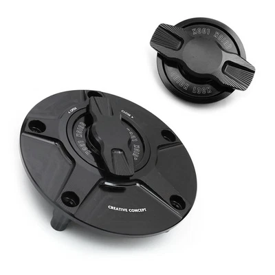 Black CNC Keyless Fuel Gas Tank Cap For Yamaha MT-07 FZ-07 14-23 22 21 20 19 18 - Image 1 of 4