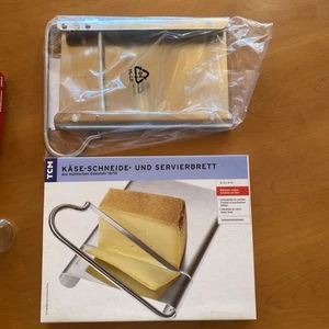 Käseschneider Edelstahl TCM Käsemesser Schneide- Servierbrett neu OVP - Bild 1 von 9