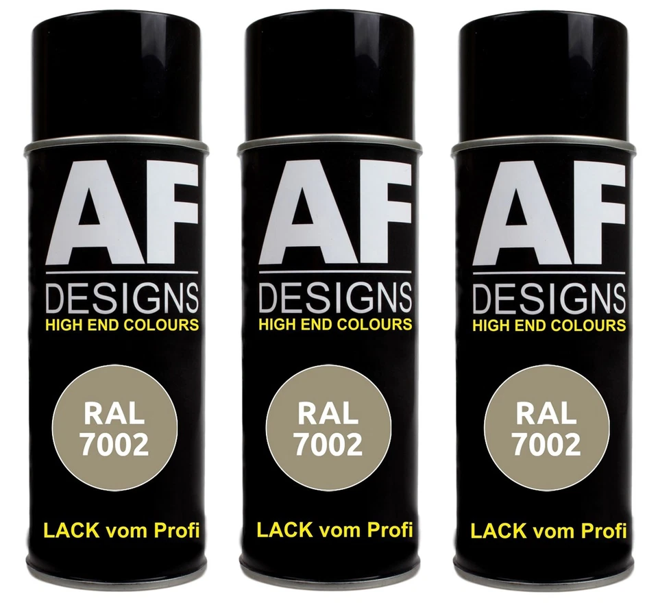 3x RAL Lackspray Autolack Sprühdose Spraydose RAL7002 OLIVGRAU glänzend matt - Bild 1 von 1