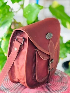 Women's Shoulder Satchel Travel Goat Safe  Leather Genuine New Handmade - Picture 1 of 6