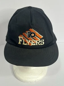Vintage 80s 90s Philadelphia Flyers NHL CCM American Needle Snapback Hat Black - Picture 1 of 6