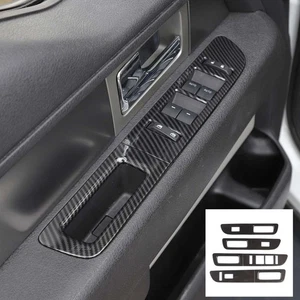 Carbon Fiber Window Switch Bezel Trim Cover Set For 10-14 Ford Raptor SVT - Picture 1 of 4