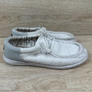 HEY DUDE Wendy Boho Crochet White Slip On Comfort Shoes Sneakers Women's 10 - Picture 1 of 10