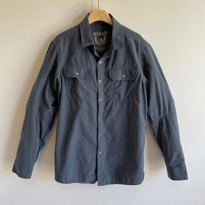 Kuhl Herren Baumwolle Nylon Cargo Hemd Größe M Blau Langarm Knopfleiste Utility - Bild 1 von 7