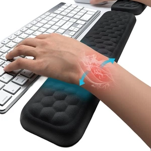 Gel-Handgelenkauflage für Tastatur und Maus, Memory-Schaum, UK-Set - Bild 1 von 23