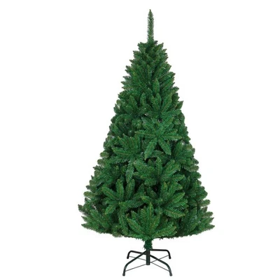 6FT Green Christmas Tree with Metal Stand Artificial Bushy Pine Home Decoration - Image 1 of 4