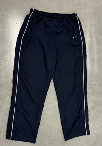 Nike Mens XL Track Pants Navy Blue Silver Tag Windbreaker Athletic - Picture 1 of 4