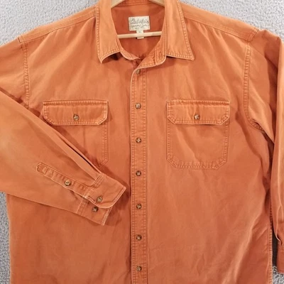 Camisa Cabelas XL TALL Óxido Lavado a Piedra Lona Trail Safari Bush Trabajo de Campo XLT Foto 1 de 4