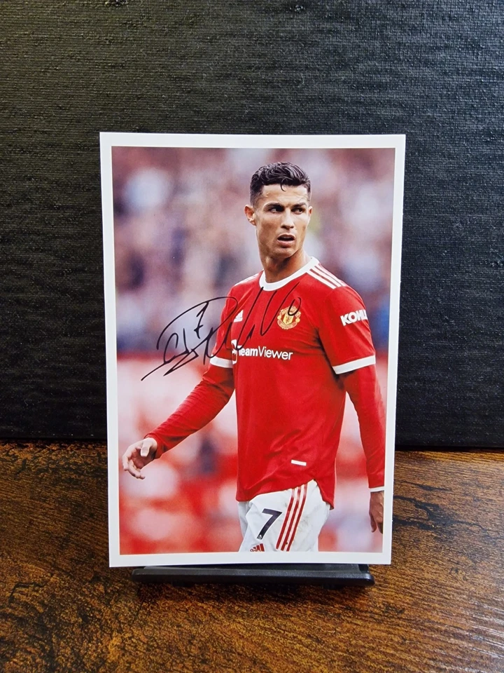 Cristiano Ronaldo Autogrammkarte Unterschrift CR7 Portugal - Bild 1 von 1