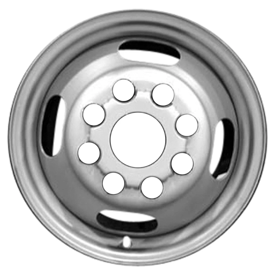 05125 Refinished OEM Wheel Steel Fits 2001-2007 Chevrolet Silverado 3500 Silver - Image 1 of 1