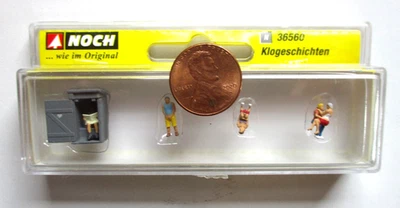 N scale NOCH Figures # 36560 OUTHOUSE STORIES with various activities - Image 1 of 2