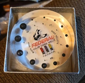 Vintage Federal Shotgun Shell Clear Resin Lucite Werbung Briefbeschwerer Display - Bild 1 von 5