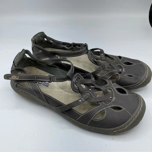 JBU by Jambo Grey Leather Strappy Comfort Sandals 9 - Picture 1 of 12