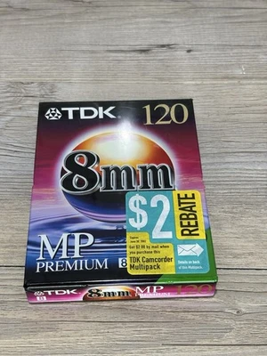 TDK 120 8mm MP Videocámara Premium Cinta de Video Cassette P6-120MPL2 - Nueva Foto 1 de 4