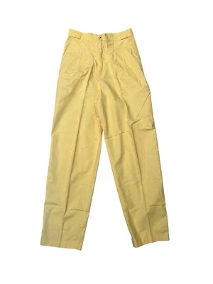 Vintage Gloria Vanderbilt Pale Yellow Pants High Waisted Tapered Leg Size 12 - Image 1 of 4