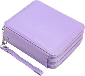 PU Pencil Case Slot Holds Portable Colored Pencil Case 72 Slots Colored Purple - Picture 1 of 6