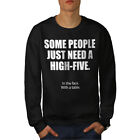Wellcoda High-Five Face Table Mens Sweatshirt, Funny Casual Pullover Jumper