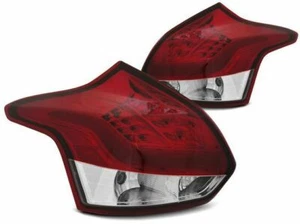 FORD FOCUS MK3 2011 2012 2013 2014 HATCHBACK TAIL LIGHTS LDFO52 RED WHITE LED - Foto 1 di 3