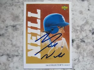 A's Mike Neill Signed Autographed 1992 Upper Deck Top Prospect Checklist Mint - Picture 1 of 1