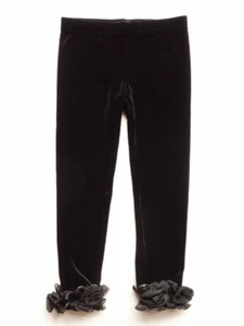 Mulberribush NWT Black Velvet Leggings Toddler and Girls Sizes 12M to 5Y Winter - Picture 1 of 2