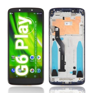 For Motorola Moto G6 Play XT1922 LCD Display Screen Digitizer Black Gold +frame
