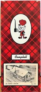 CAMPBELL #402 HO-Scale QUINCY STATION VINTAGE COMPLETE KIT OVP CORRUGATED ALUMIN - Bild 1 von 3