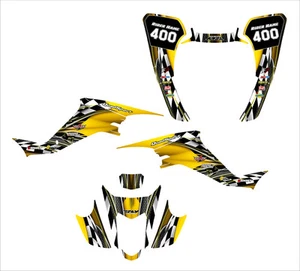 Suzuki LTZ400 Z400 KFX 400 graphics 2003-2008 custom decal kit #2500 Yellow - Imagen 1 de 2
